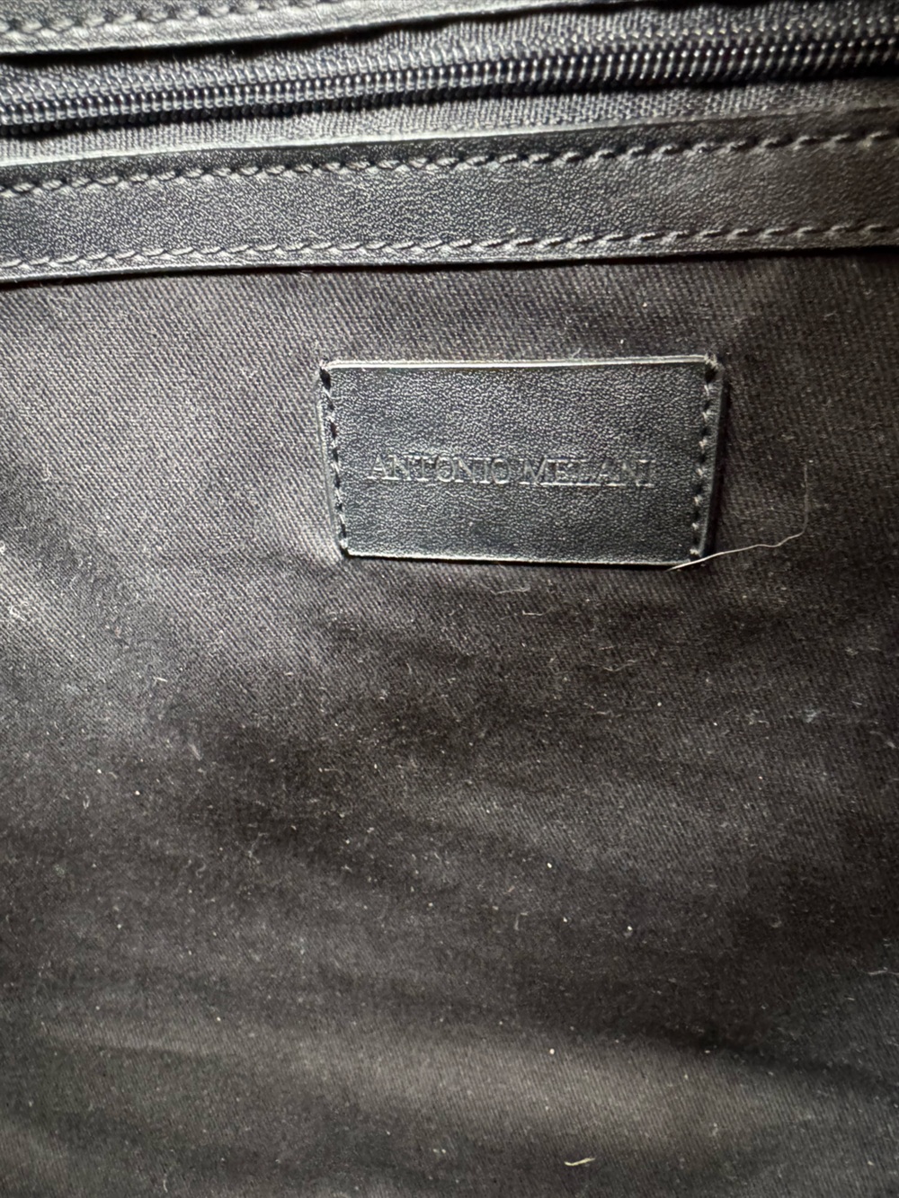 Antonio Melani Brown Genuine Leather & Calf Hair Hobo Shoulder Bag - Picture 7 of 10